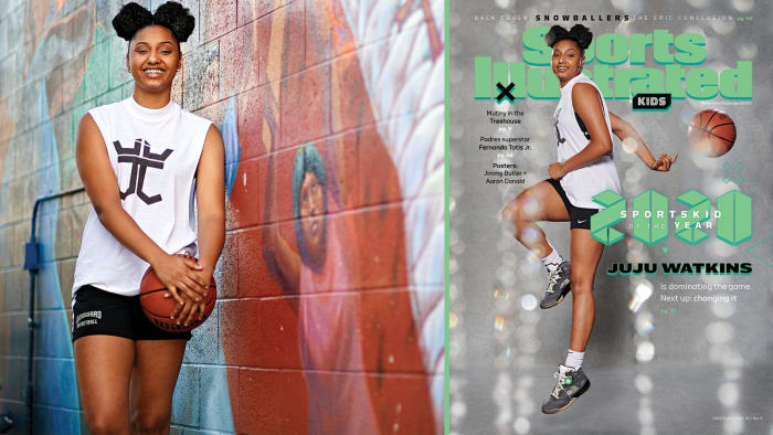 JuJu Watkins on the cover of Sports Illustrated Kids.